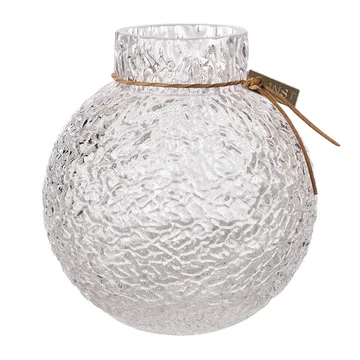 Ernst Vase en verre structuré transparent - Ø13x14 cm - ERNST