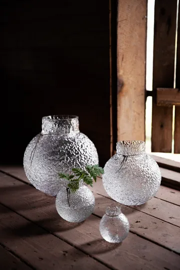 Ernst Vase en verre structuré transparent - Ø13x14 cm - ERNST