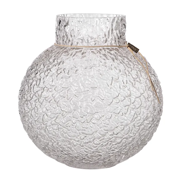 Ernst Vase en verre structuré transparent - Ø29x30 cm - ERNST