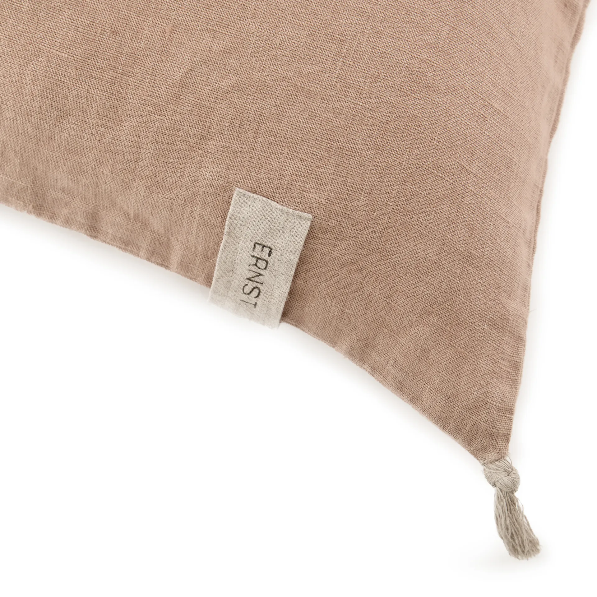 Housse de coussin avec glands Ernst 50 x 60 cm, Muscade ERNST