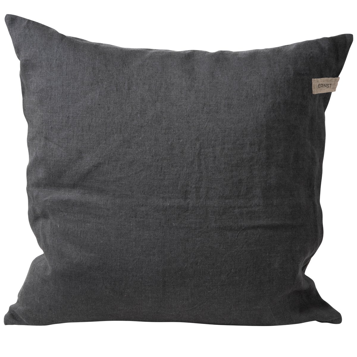 ERNST Housse de coussin Ernst en lin 48x48 cm Gris foncé