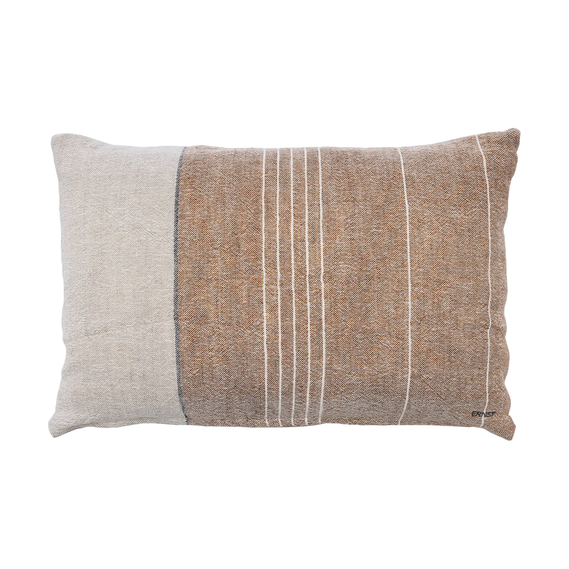 Housse de coussin Ernst en lin demi 40x60 cm, Caramel-nature ERNST