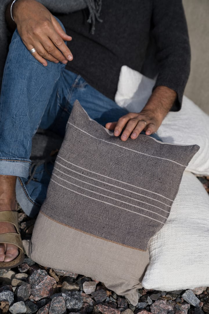 Housse de coussin Ernst en lin demi 40x60 cm, Gris-nature ERNST