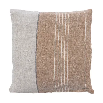 Housse de coussin Ernst en lin demi 50x50 cm - Caramel-nature - ERNST