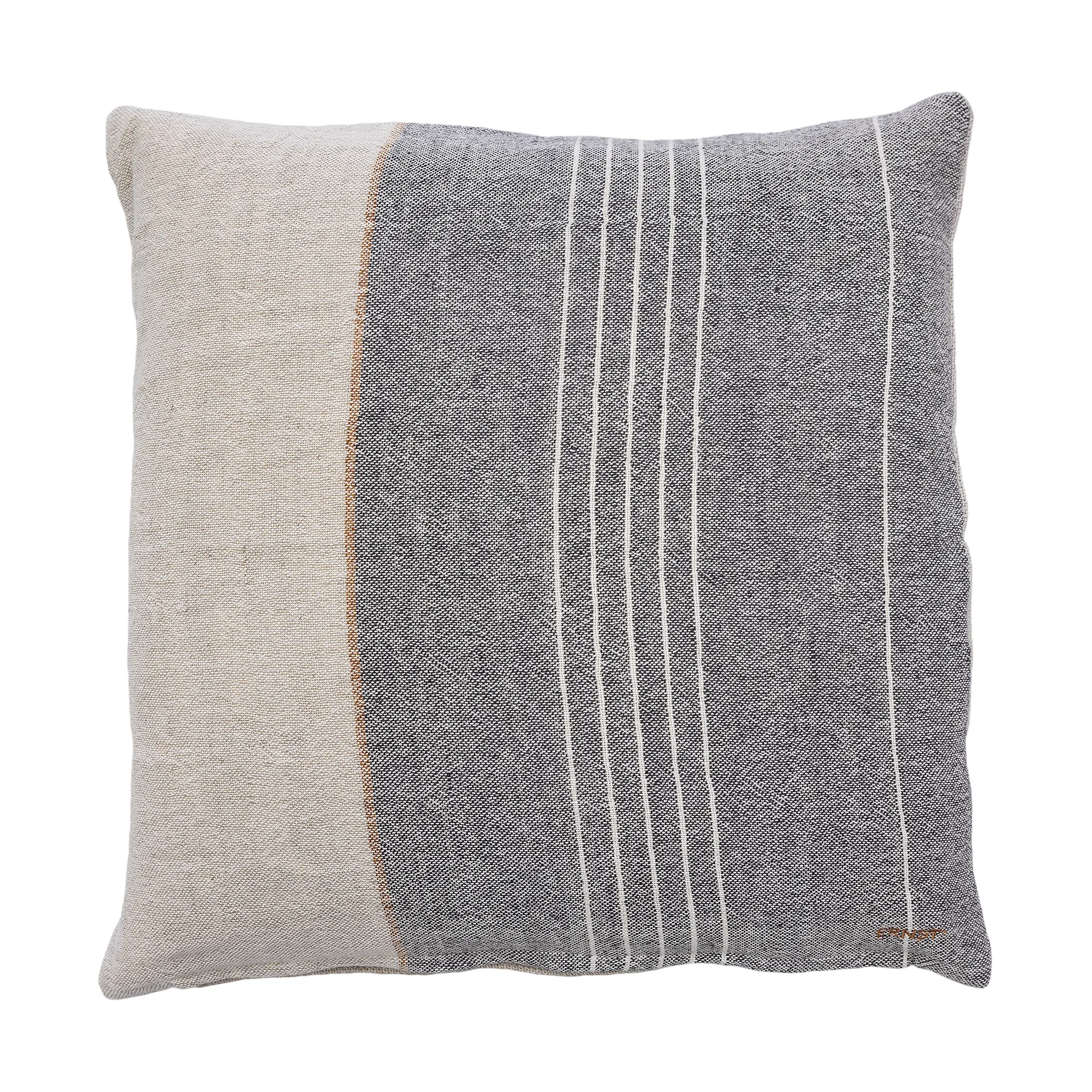 Housse de coussin Ernst en lin demi 50x50 cm, Gris-nature ERNST
