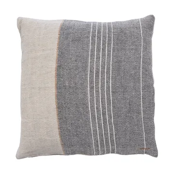 Housse de coussin Ernst en lin demi 50x50 cm - Gris-nature - ERNST