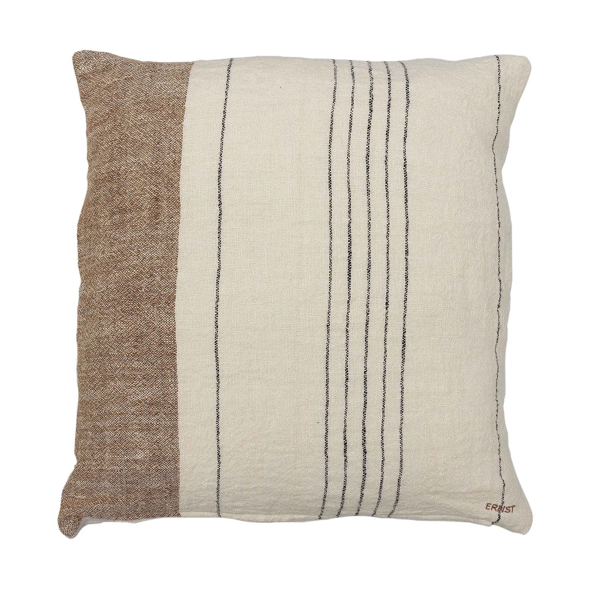 Housse de coussin Ernst en lin demi 50x50 cm, Multi-blanc ERNST