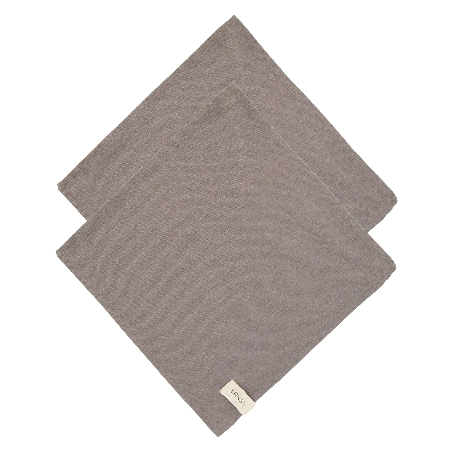 Lot de 2 serviettes en coton Ernst Lot de 2, Gris ERNST