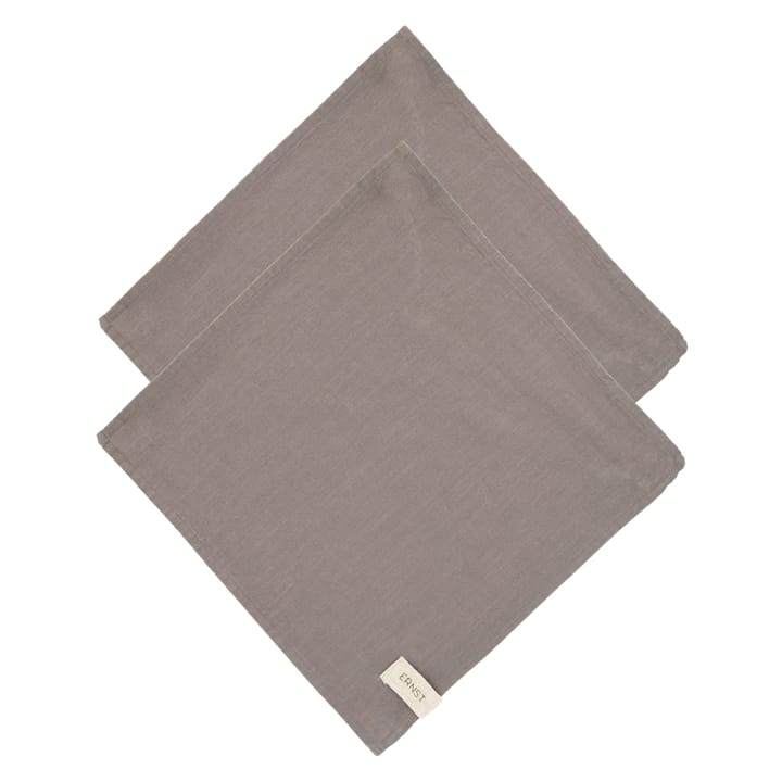 Lot de 2 serviettes en coton Ernst Lot de 2 - Gris - ERNST