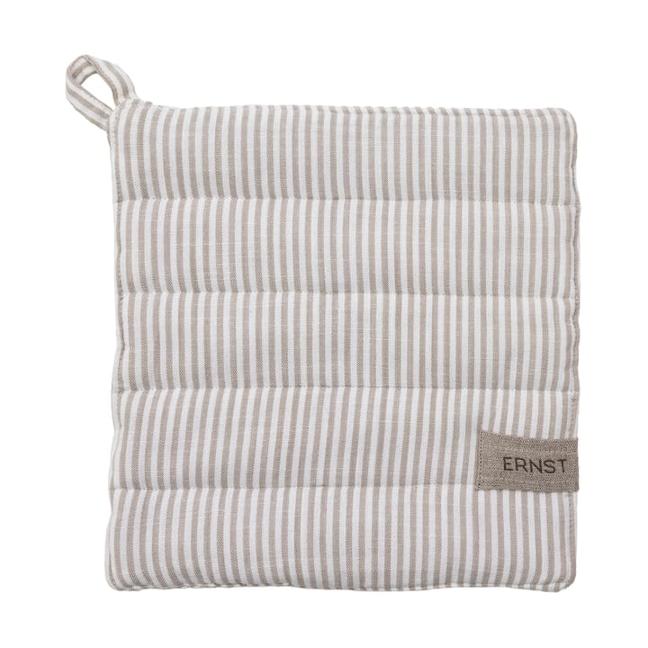 Manique Ernst rayée 23x25 cm - Rayé beige-blanc - ERNST