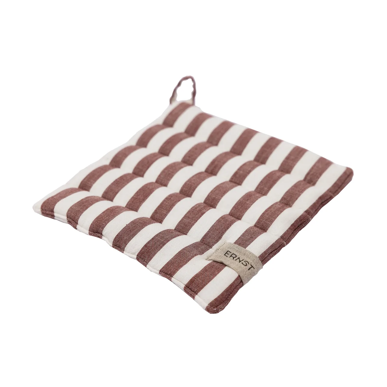 Manique Ernst rayures larges 23x25 cm, Rouge-blanc ERNST