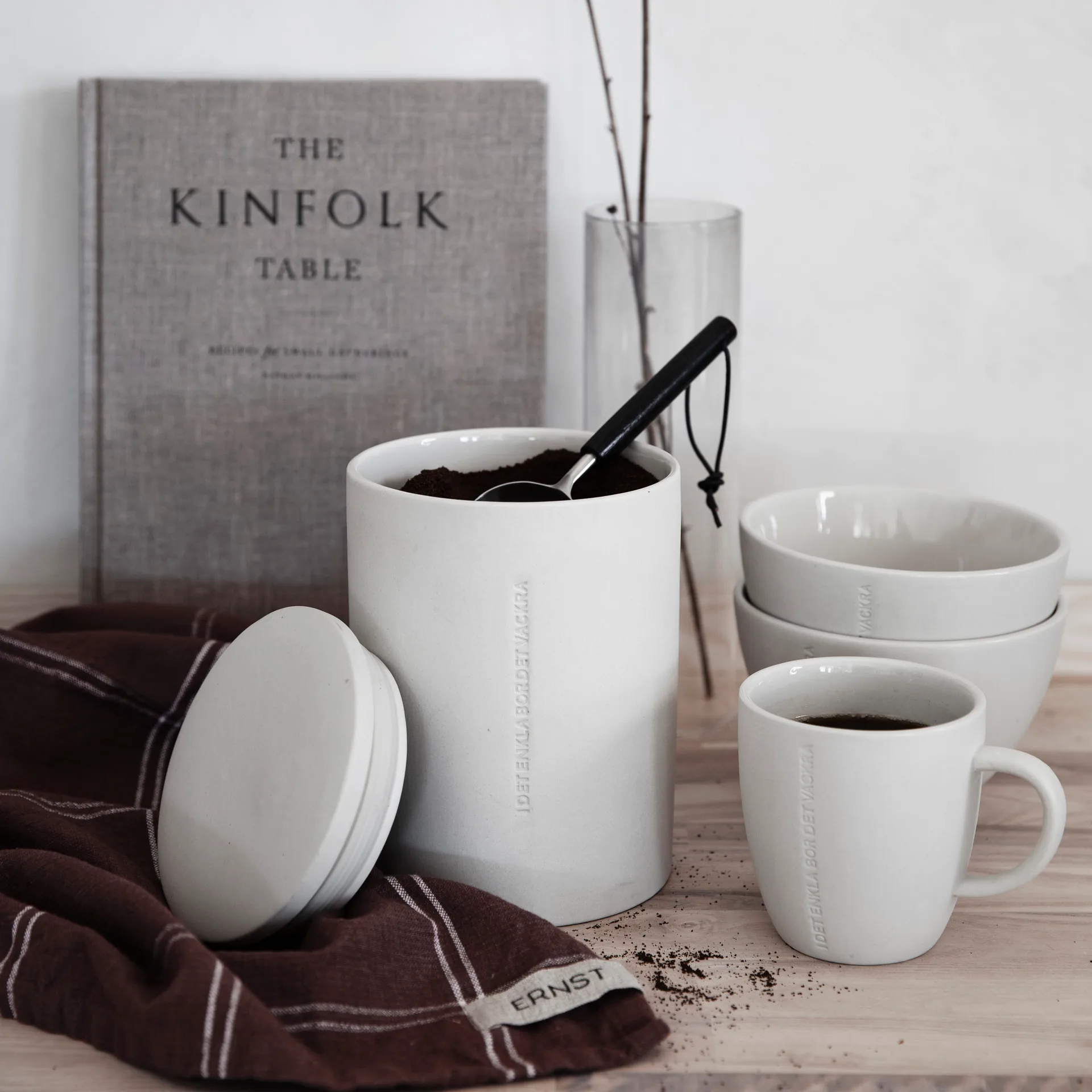 Mesure à café Ernst avec manche en bois, noir ERNST