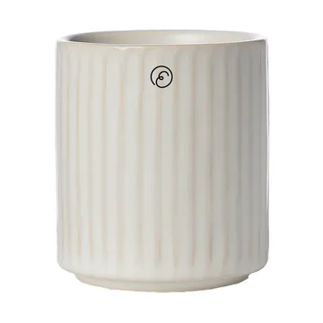 Mug sans anse Ernst striée 19 cl - Blanc naturel - ERNST