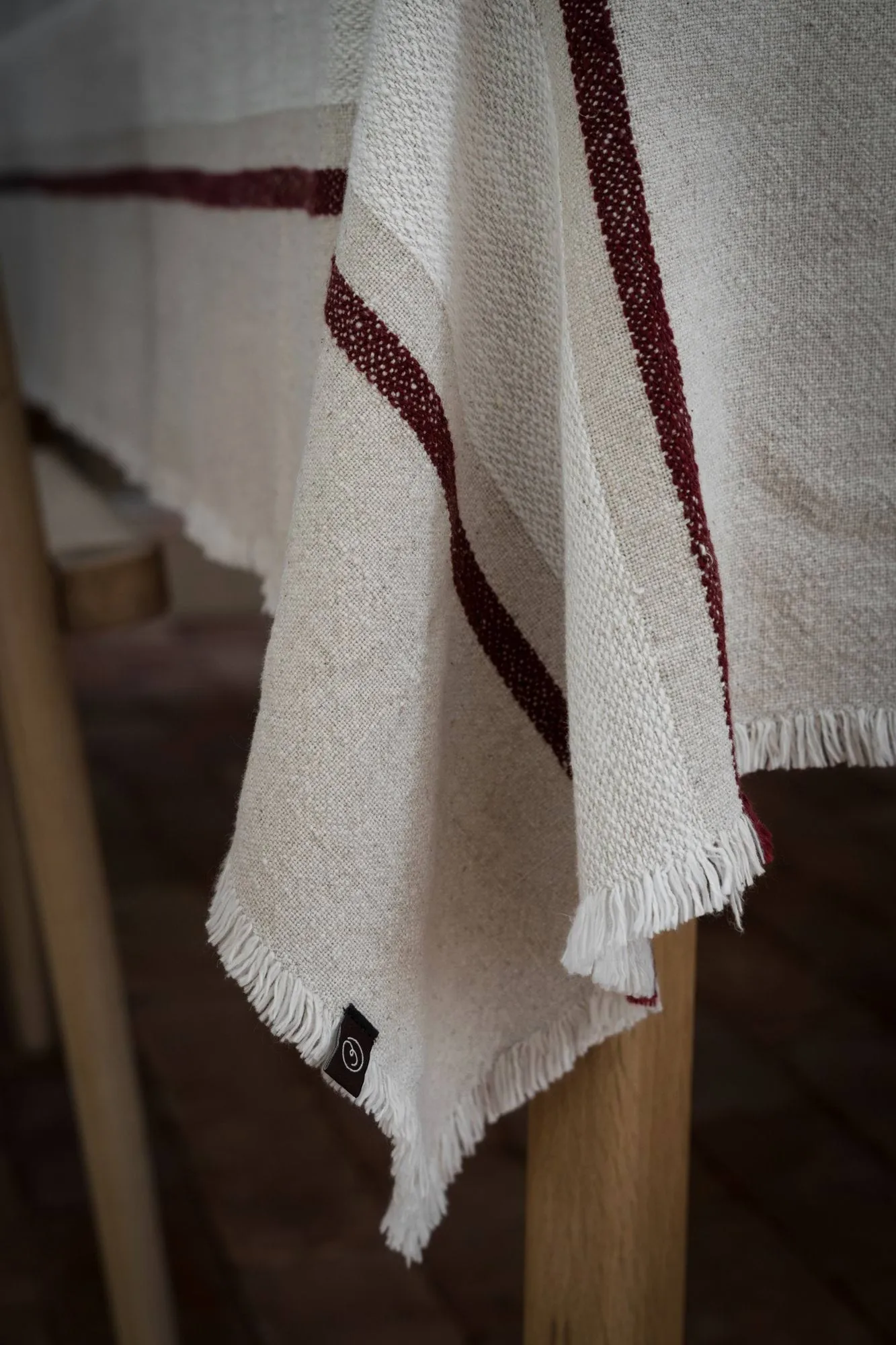 Nappe de table Ernst, Nature-blanc-rouge, 145x300 cm ERNST