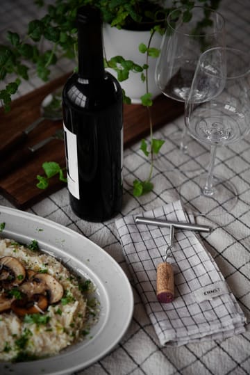 Nappe Ernst à damier 145x200 cm - Noir-naturel - ERNST