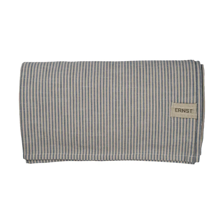 Nappe Ernst à fines rayures 145x300 cm - Bleu-blanc - ERNST