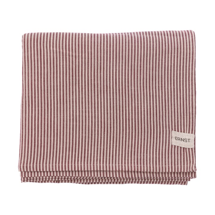 Nappe Ernst à fines rayures 145x300 cm - Rouge–beige - ERNST