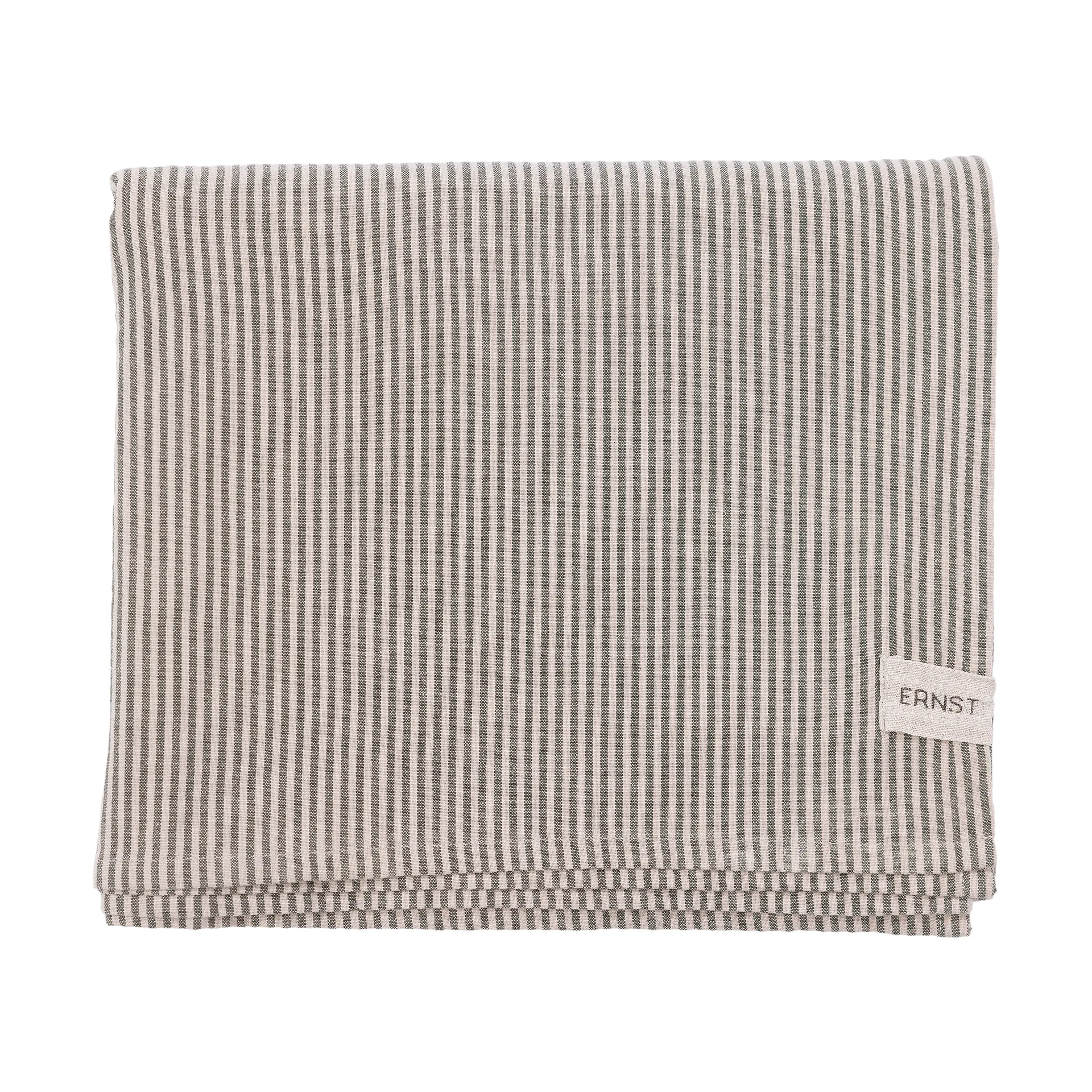 Nappe Ernst à fines rayures 145x300 cm, Vert–beige ERNST