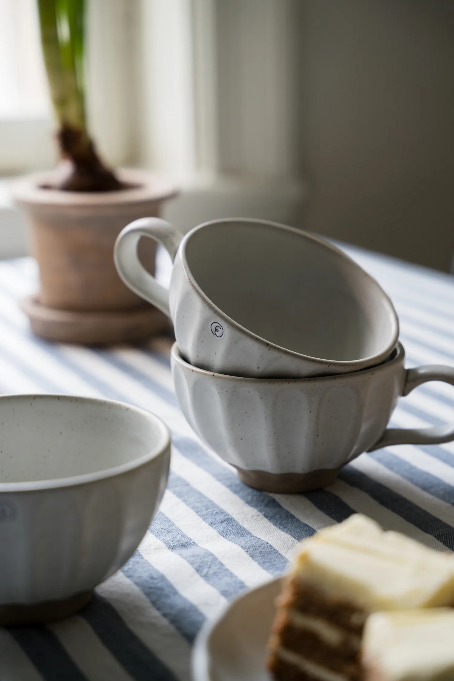 Nappe Ernst à rayures 145x300 cm, Bleu-blanc ERNST
