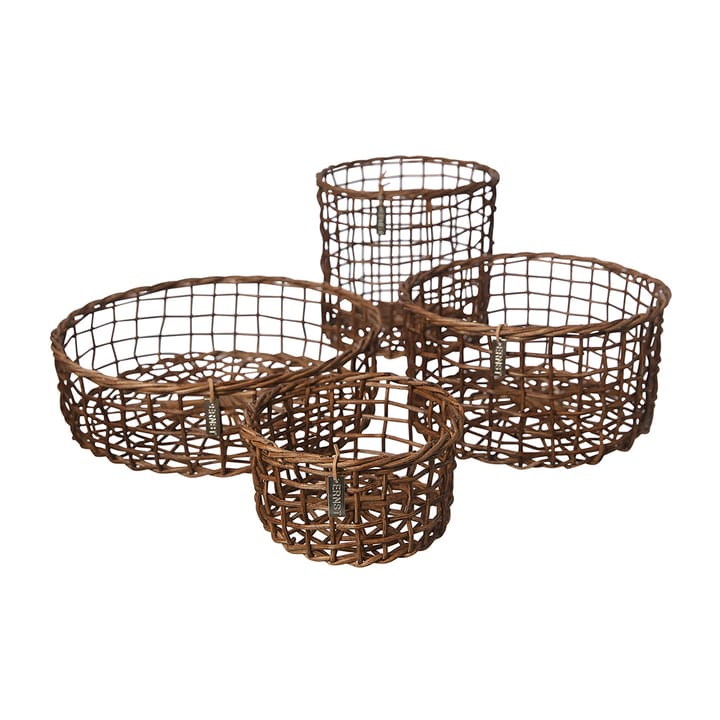 Panier Ernst bambou Lot de 4 - Marron foncé - ERNST
