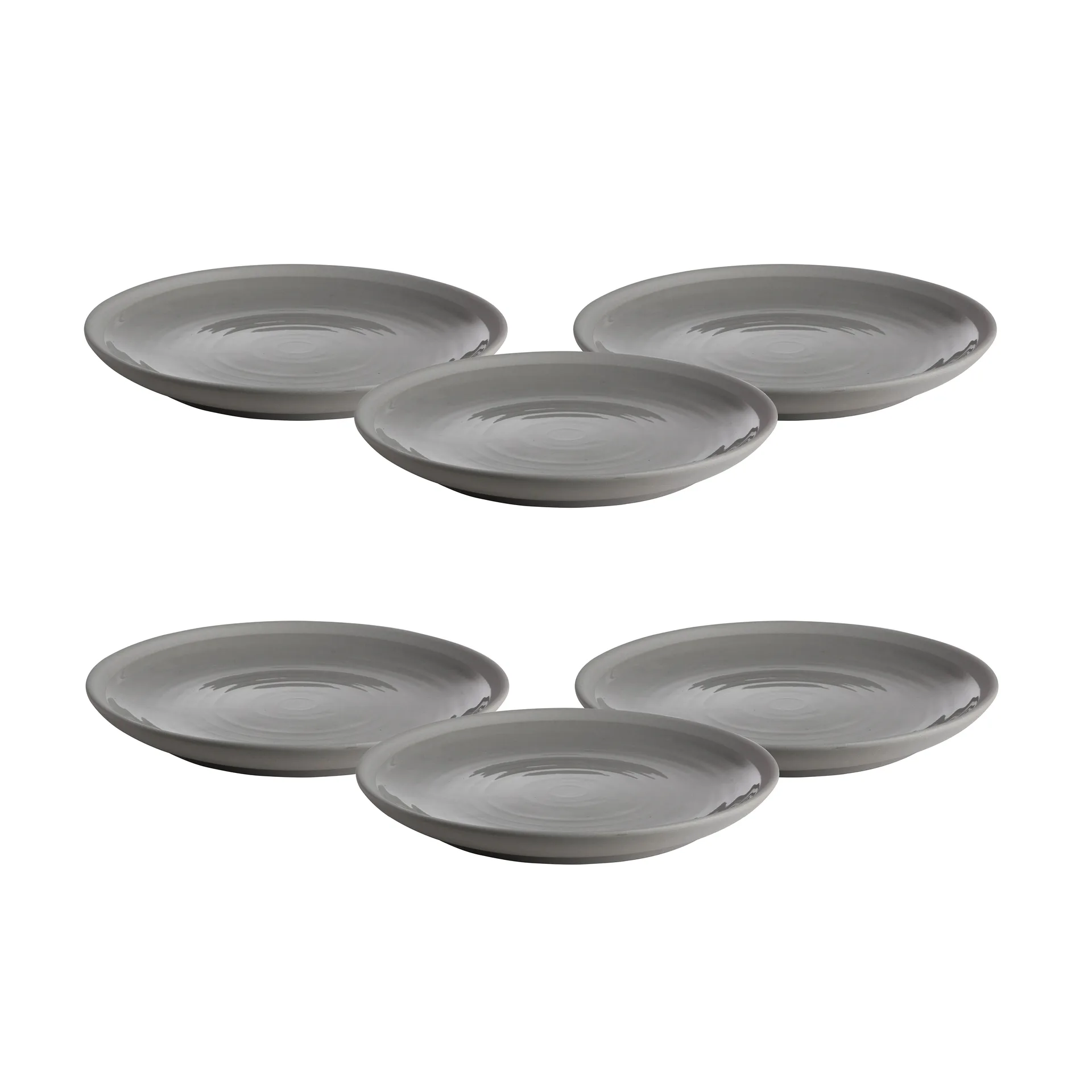 Petite assiette Ernst grès 21 cm Lot de 6, Gris ERNST