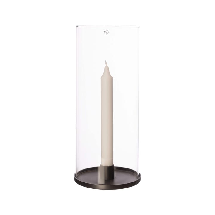 Photophore pour bougies chandelier 28 cm - Aluminium noir - ERNST