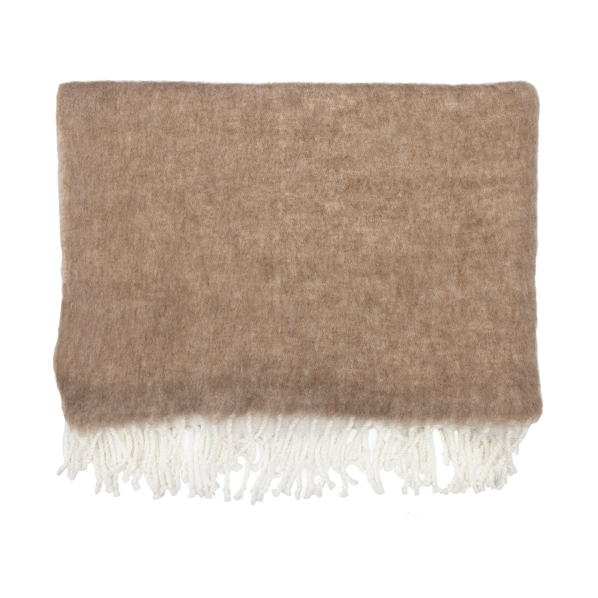 ERNST Plaid Ernst avec franges 130x170 cm Beige | Design Scandinave | Plaids & couvertures en laine | Beige