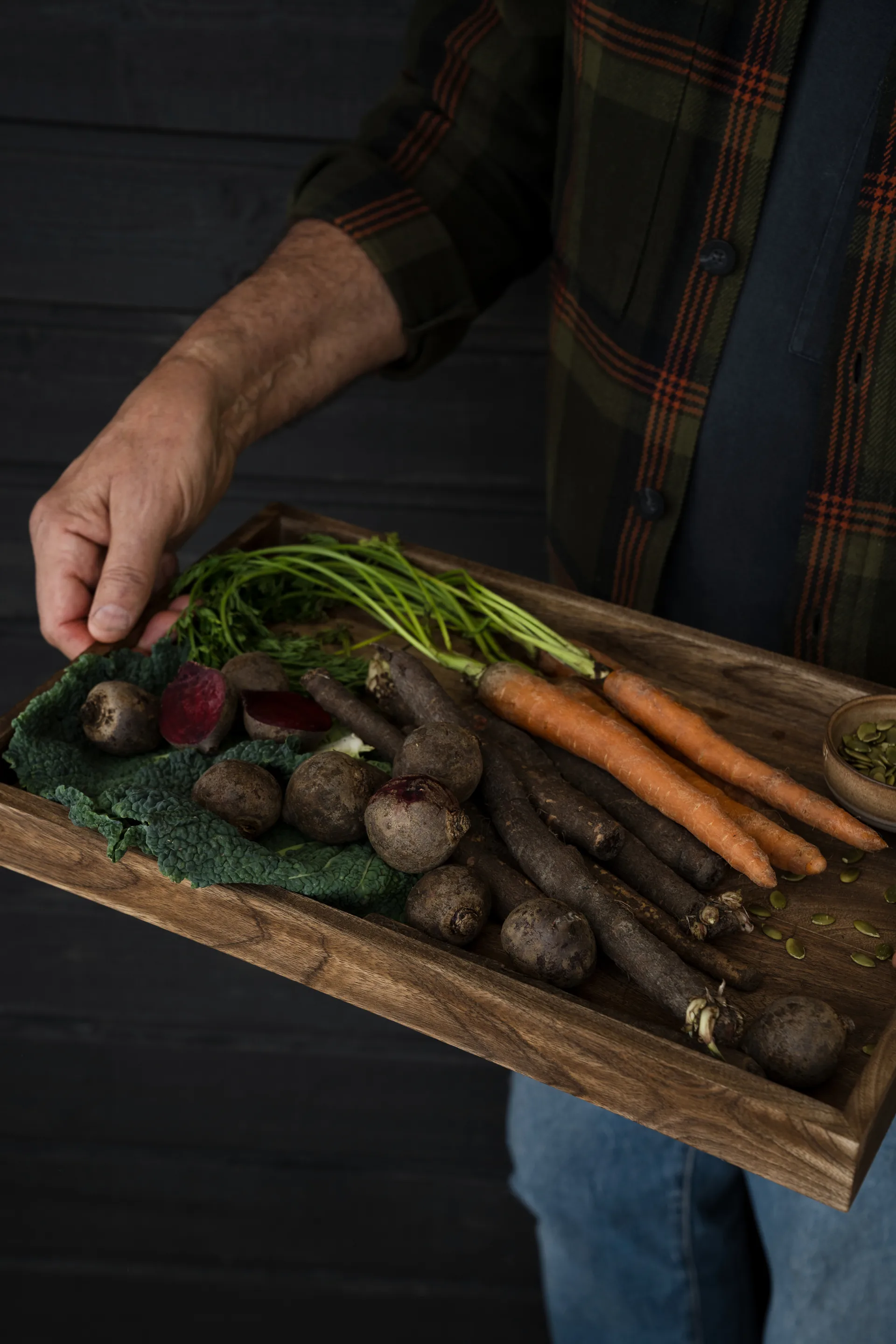 Plateau de service Ernst 30x45 cm, Marron foncé ERNST