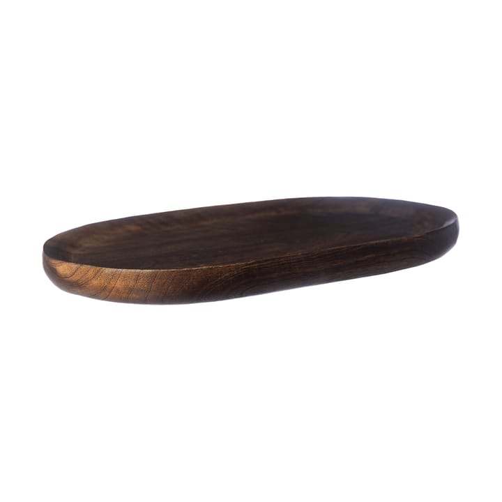 Plateau de service ovale Ernst 17x28 cm - Marron foncé - ERNST