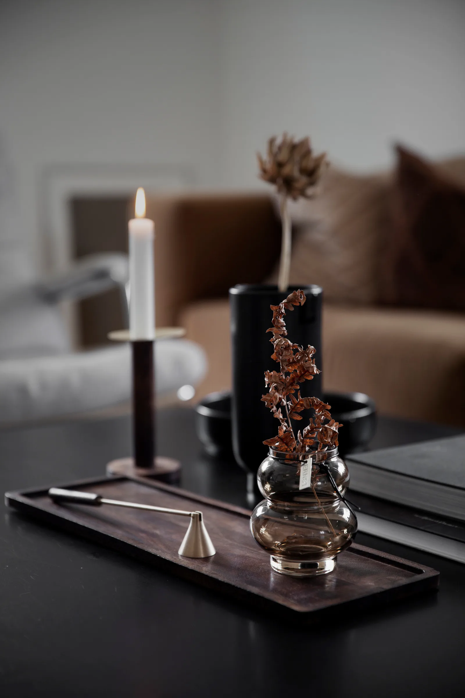 Plateau en bois Ernst 15x30 cm, Marron foncé ERNST