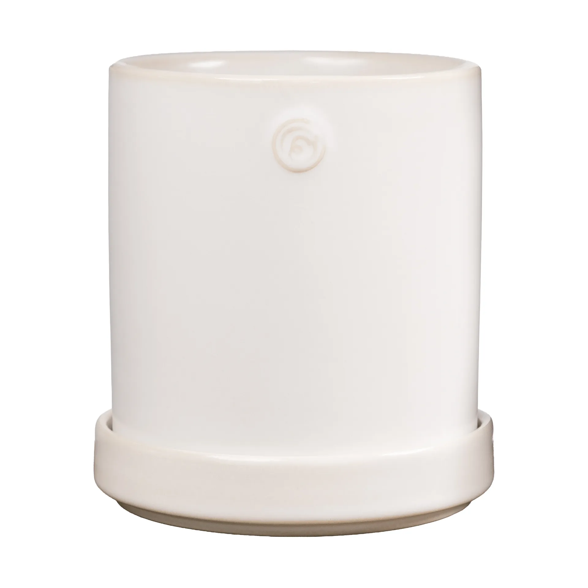 Pot avec soucoupe Ernst, Blanc, Ø13x13 cm ERNST