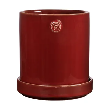 Pot avec soucoupe Ernst - Rouge, Ø10x11 cm - ERNST