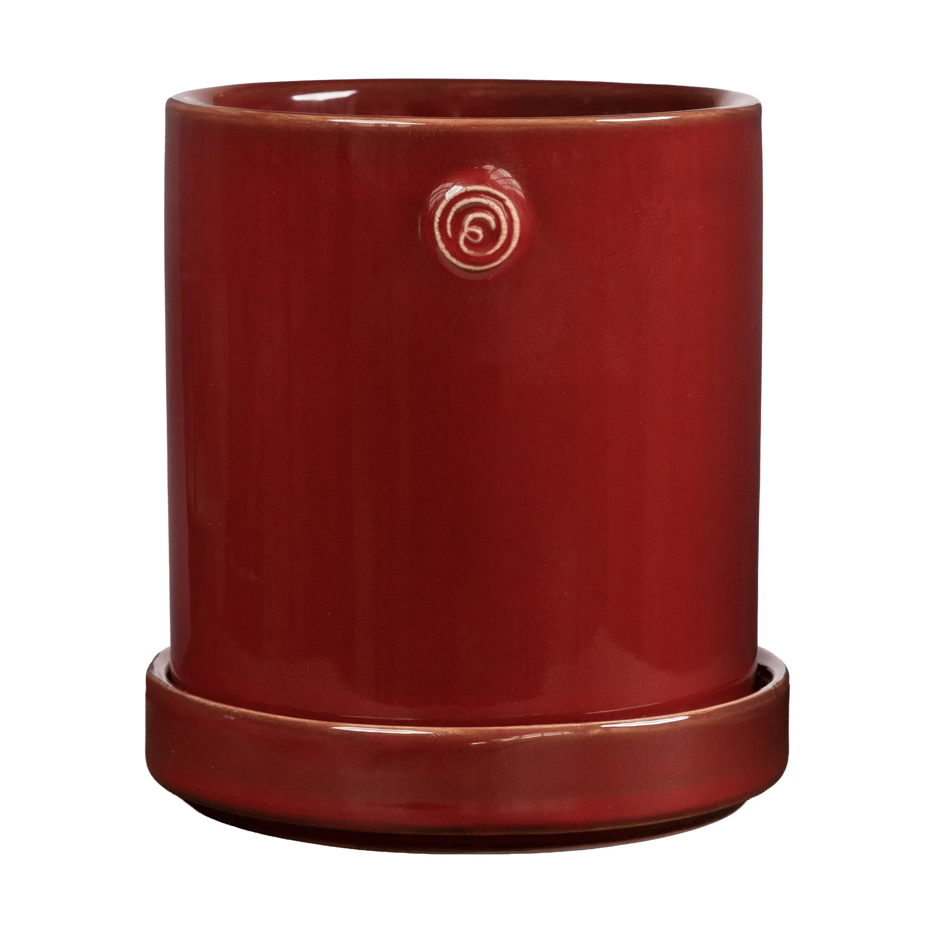 Pot avec soucoupe Ernst, Rouge, Ø13x13 cm ERNST
