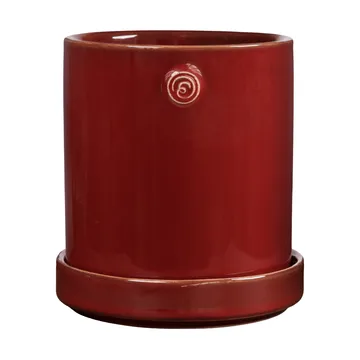 Pot avec soucoupe Ernst - Rouge, Ø13x13 cm - ERNST