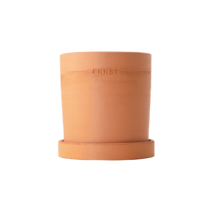 Pot avec soucoupe Ernst terre cuite rustique - Ø11 cm - ERNST