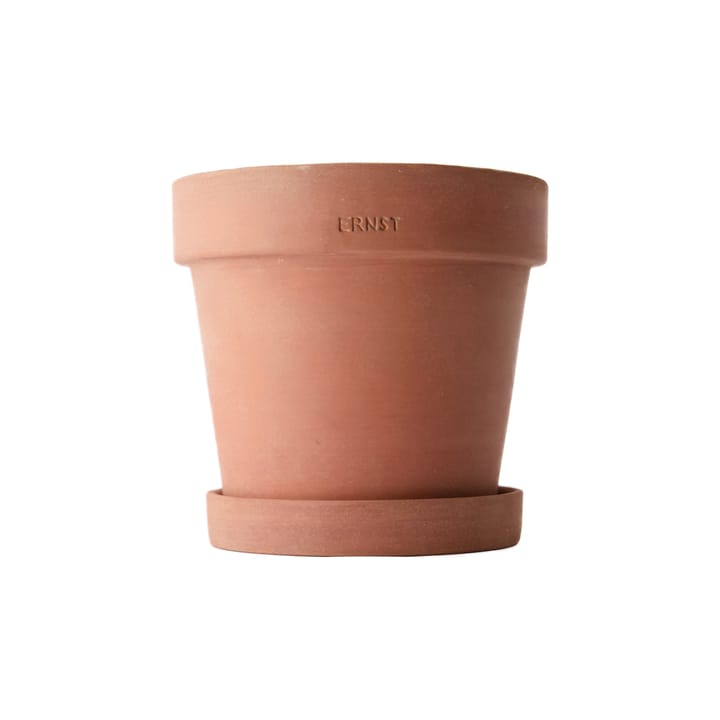 Pot avec soucoupe Ernst terre cuite rustique - Ø17 cm - ERNST