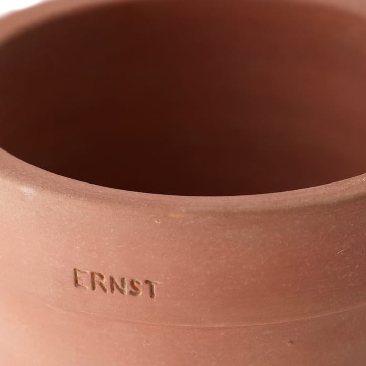 Pot avec soucoupe Ernst terre cuite rustique - Ø17 cm - ERNST