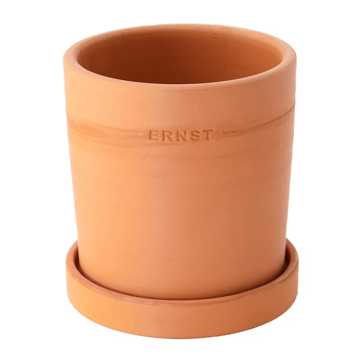 Pot avec soucoupe Ernst terre cuite rustique - Ø19 cm - ERNST