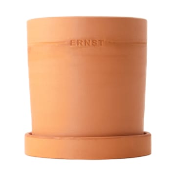 Pot avec soucoupe Ernst terre cuite rustique - Ø19 cm - ERNST