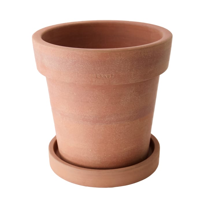 Pot avec soucoupe Ernst terre cuite rustique - Ø22 cm - ERNST