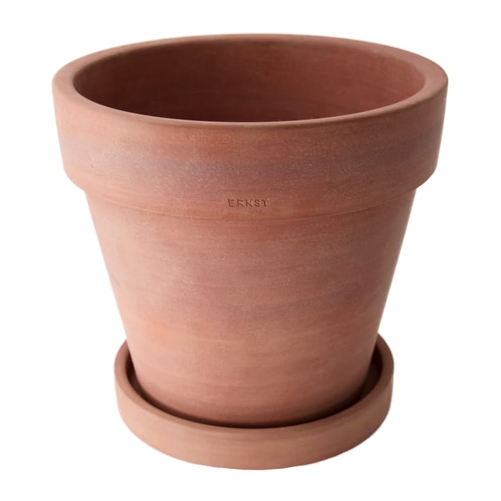 Pot avec soucoupe Ernst terre cuite rustique - Ø28 cm - ERNST