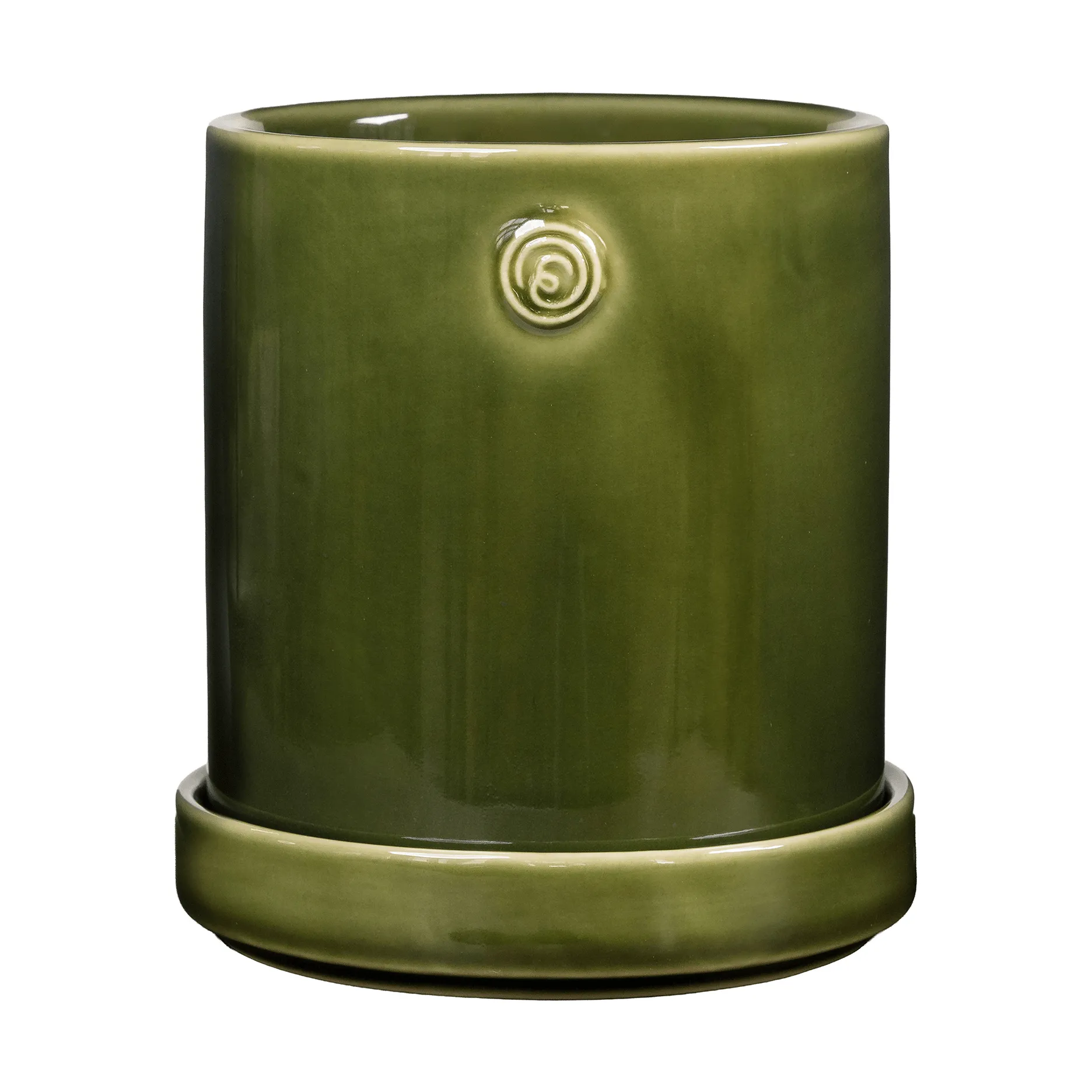 Pot avec soucoupe Ernst, Vert, Ø10x11 cm ERNST