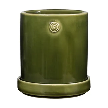 Pot avec soucoupe Ernst - Vert, Ø13x13 cm - ERNST