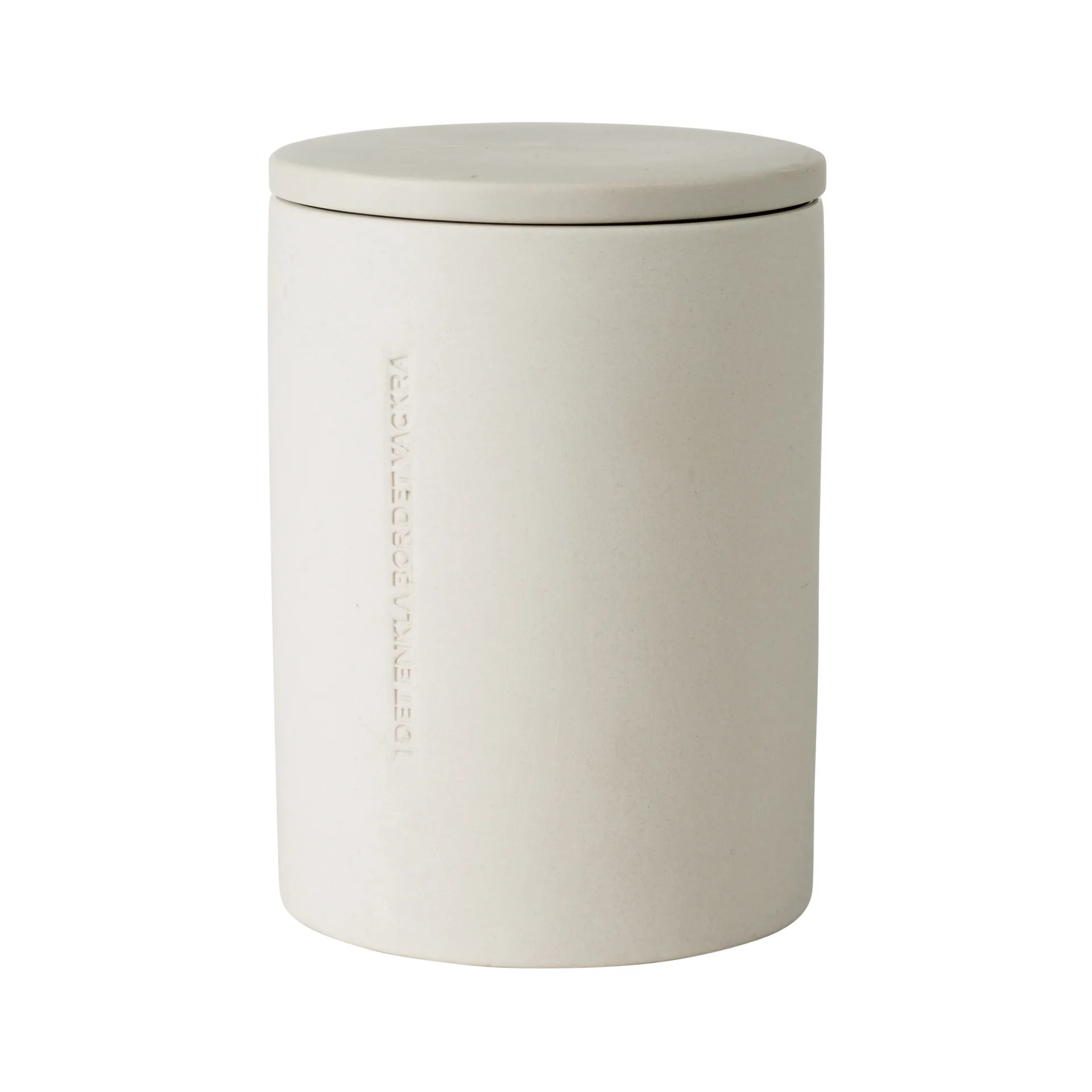 Pot de rangement Ernst en grès, blanc ERNST