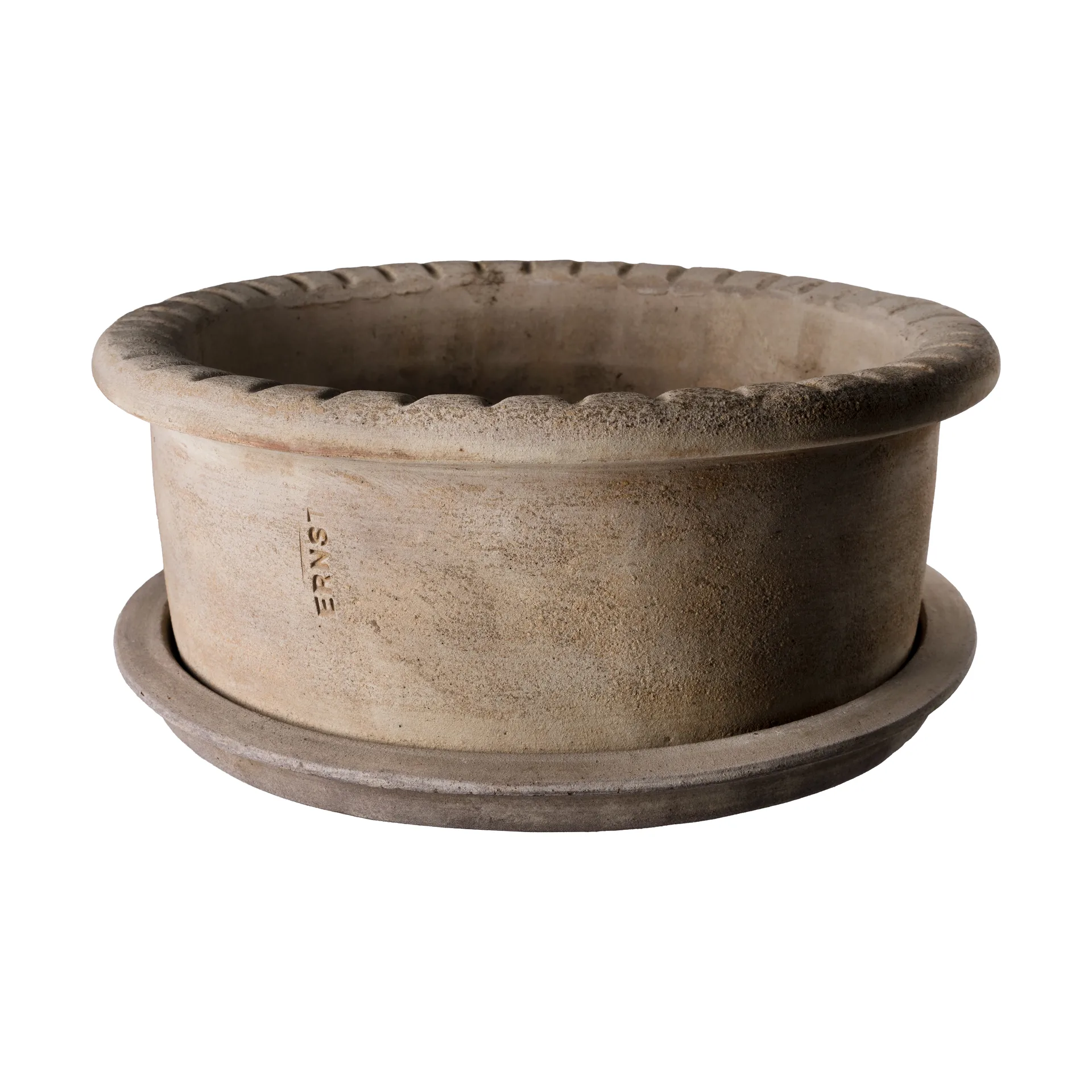 Pot en terre cuite Ernst avec soucoupe, Ø33x12 cm ERNST