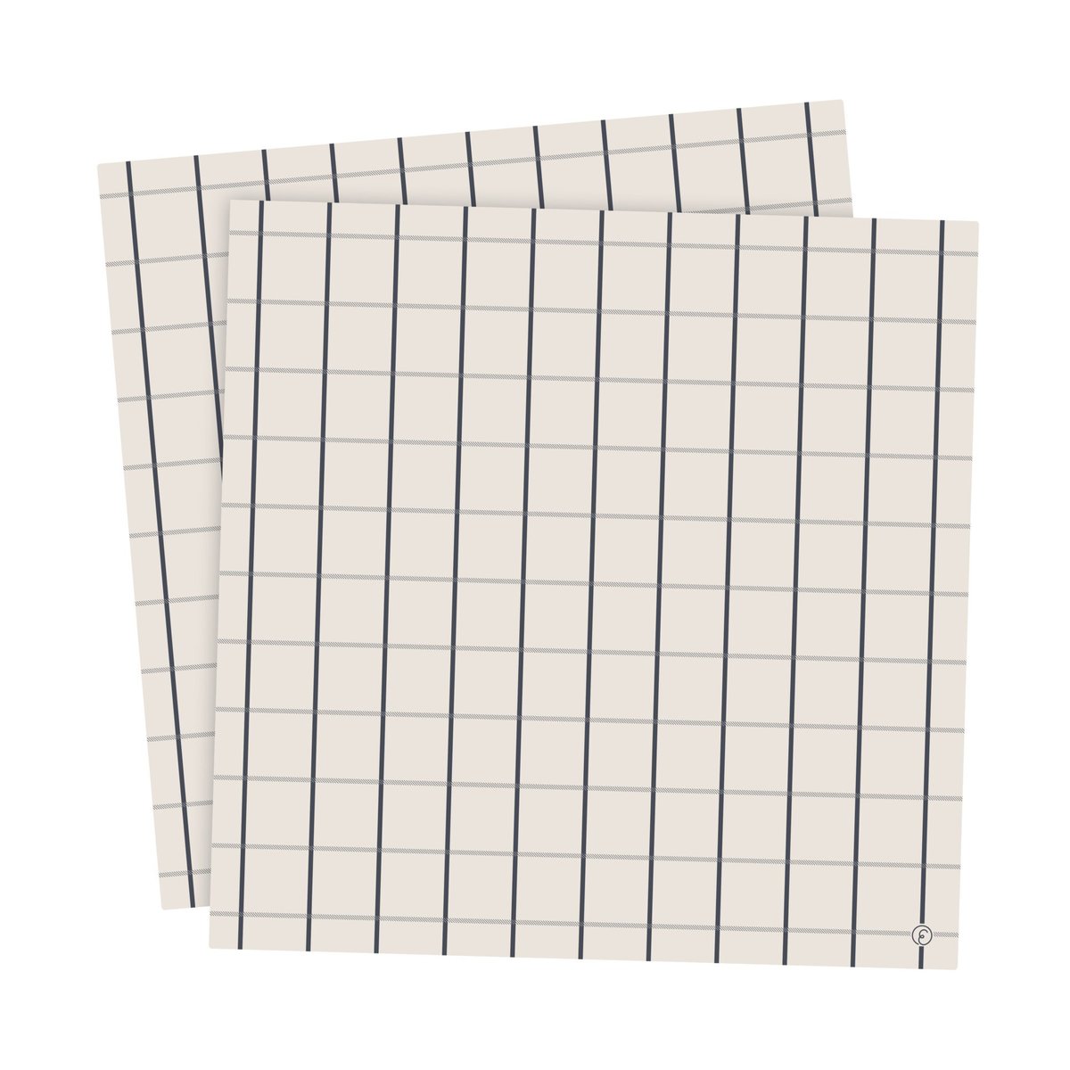 ERNST Serviette à grands carreaux Ernst 33x33 cm lot de 20 Beige-bleu