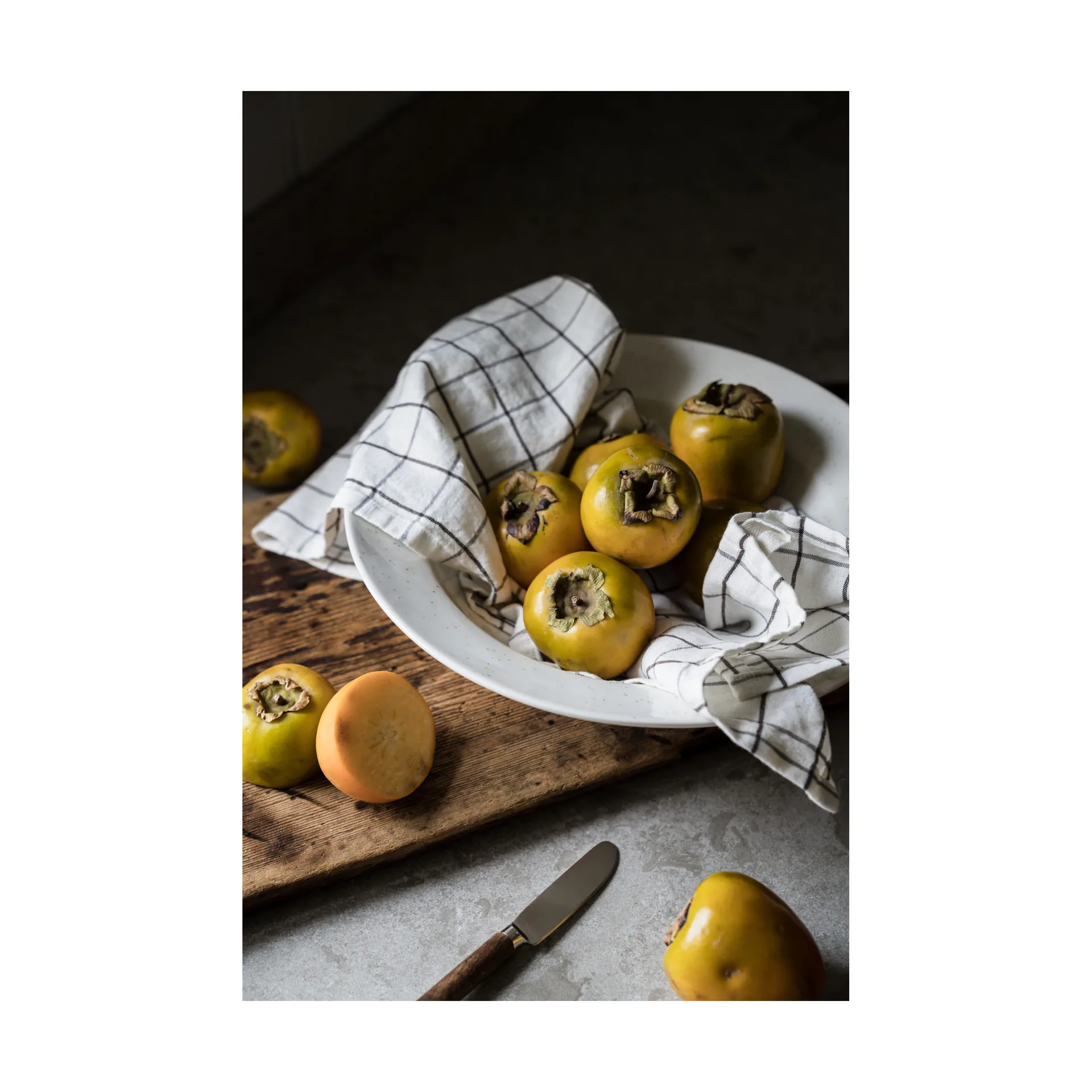 Serviette Ernst à grands carreaux 40x40 cm, Blanc-marron ERNST