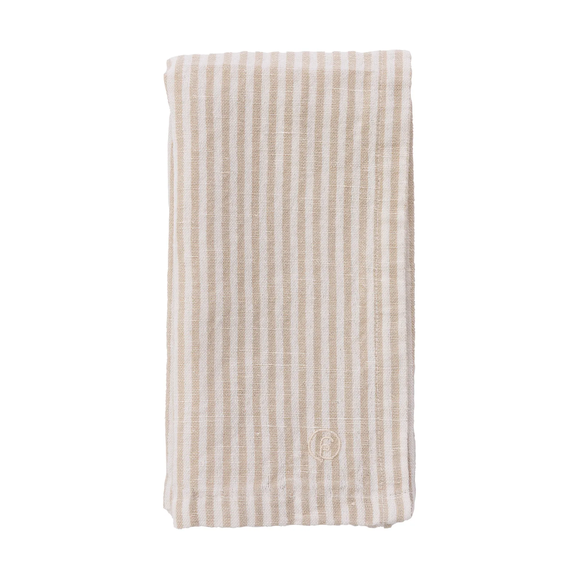 Serviette Ernst à rayures fines 40x40 cm, Beige-blanc ERNST