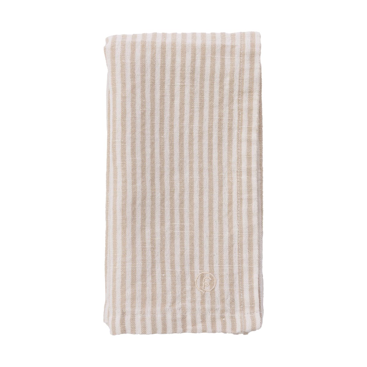 ERNST Serviette Ernst à rayures fines 40x40 cm Beige-blanc