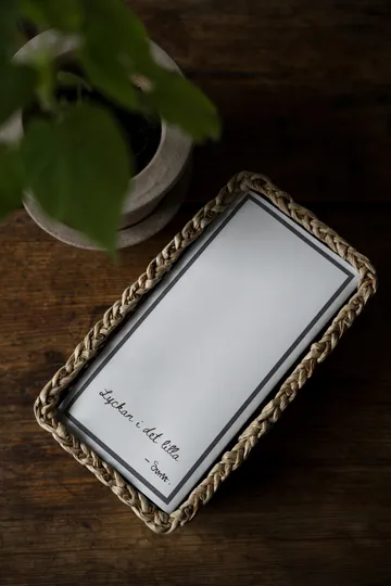 Serviette Ernst avec citation Lycka i det lilla Lot de 20 - Blanc - ERNST